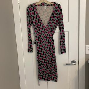 Silk jersey Diane Von Furstenberg wrap dress.